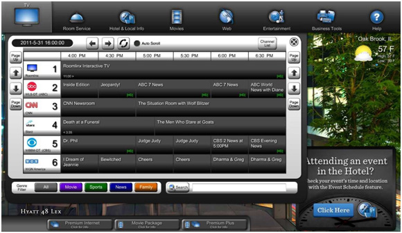 Roomlinx iTV Interactive "Click and Go" Program Guide