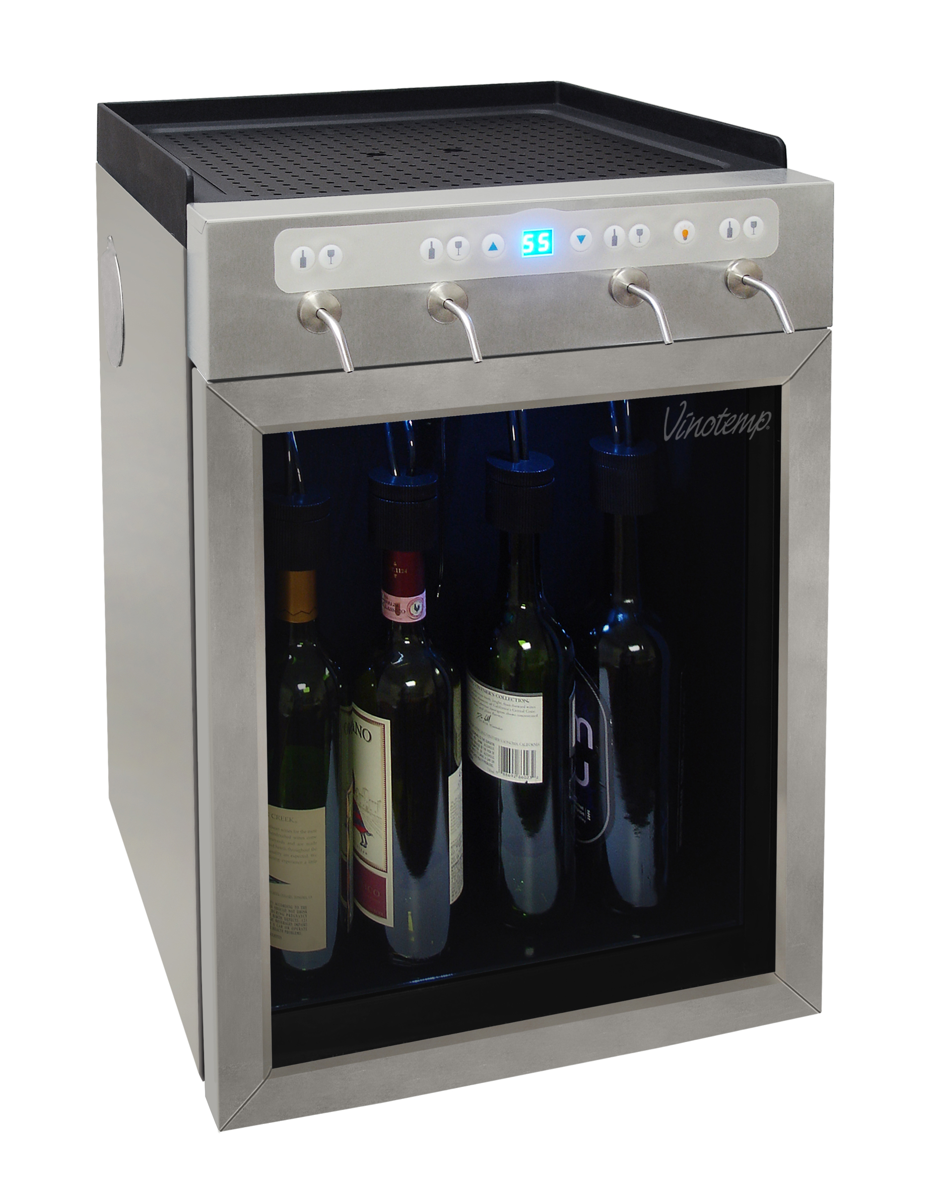 Vinotemp Stainless Steel 4-Bottle Wine Dispenser