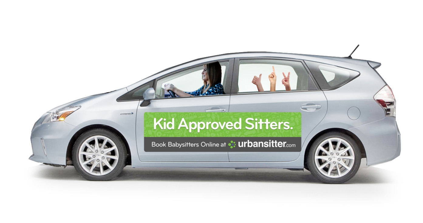 adverCar with Urban Sitter ad