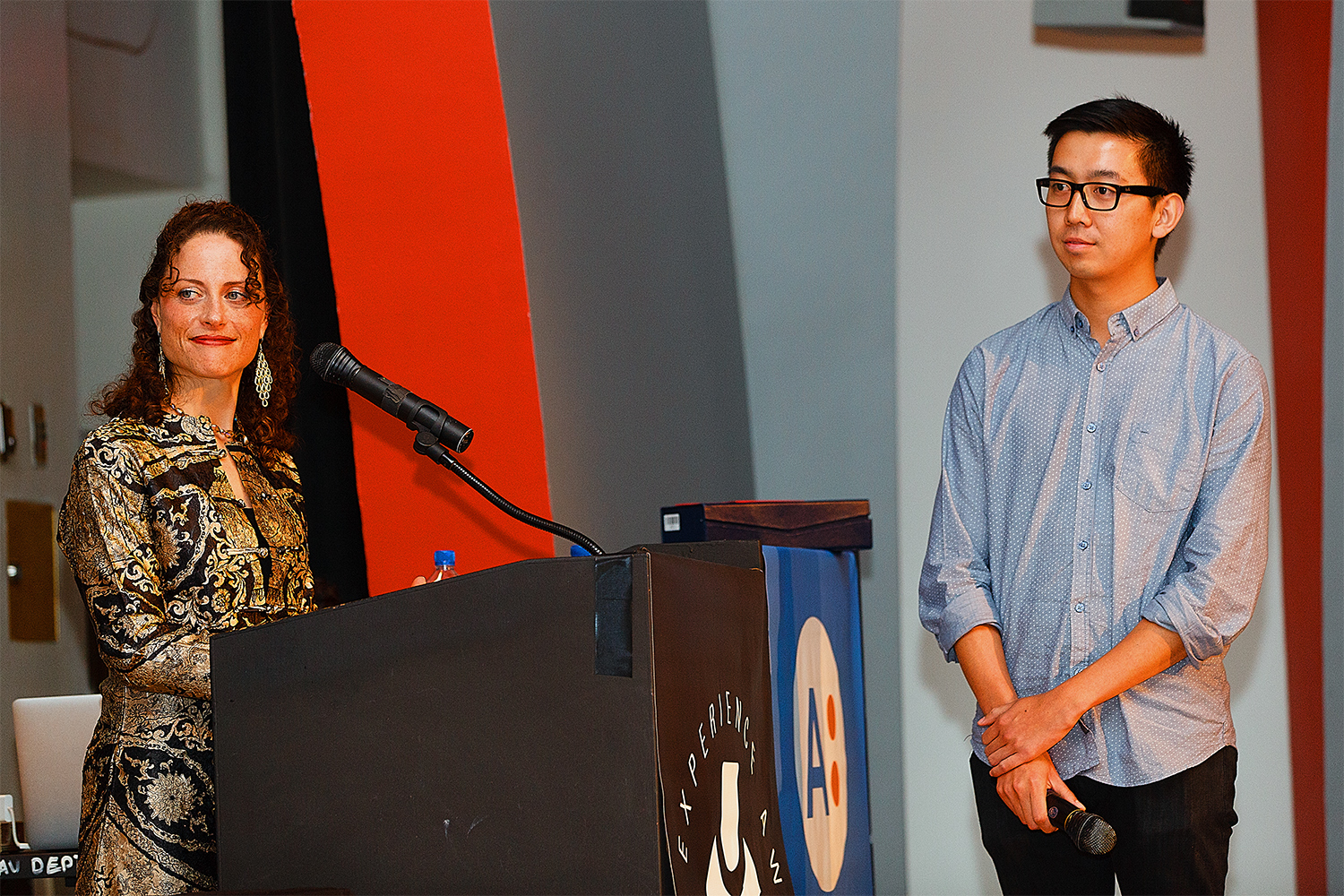 Founder & Host Beverly May with Google Now Grand Prize Winner Peter Ng at 2013 User Experience Awards