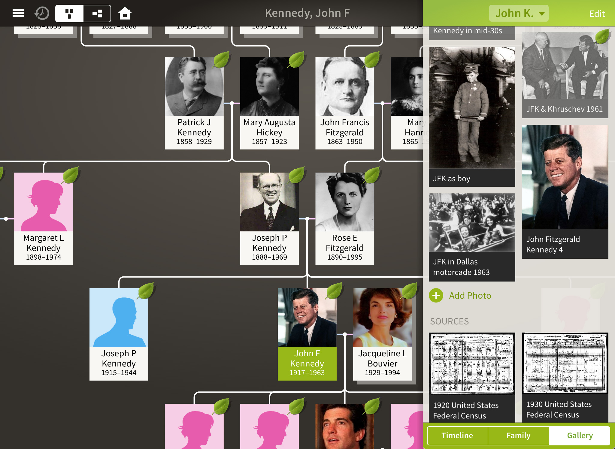 Ancestry iPad Gallery