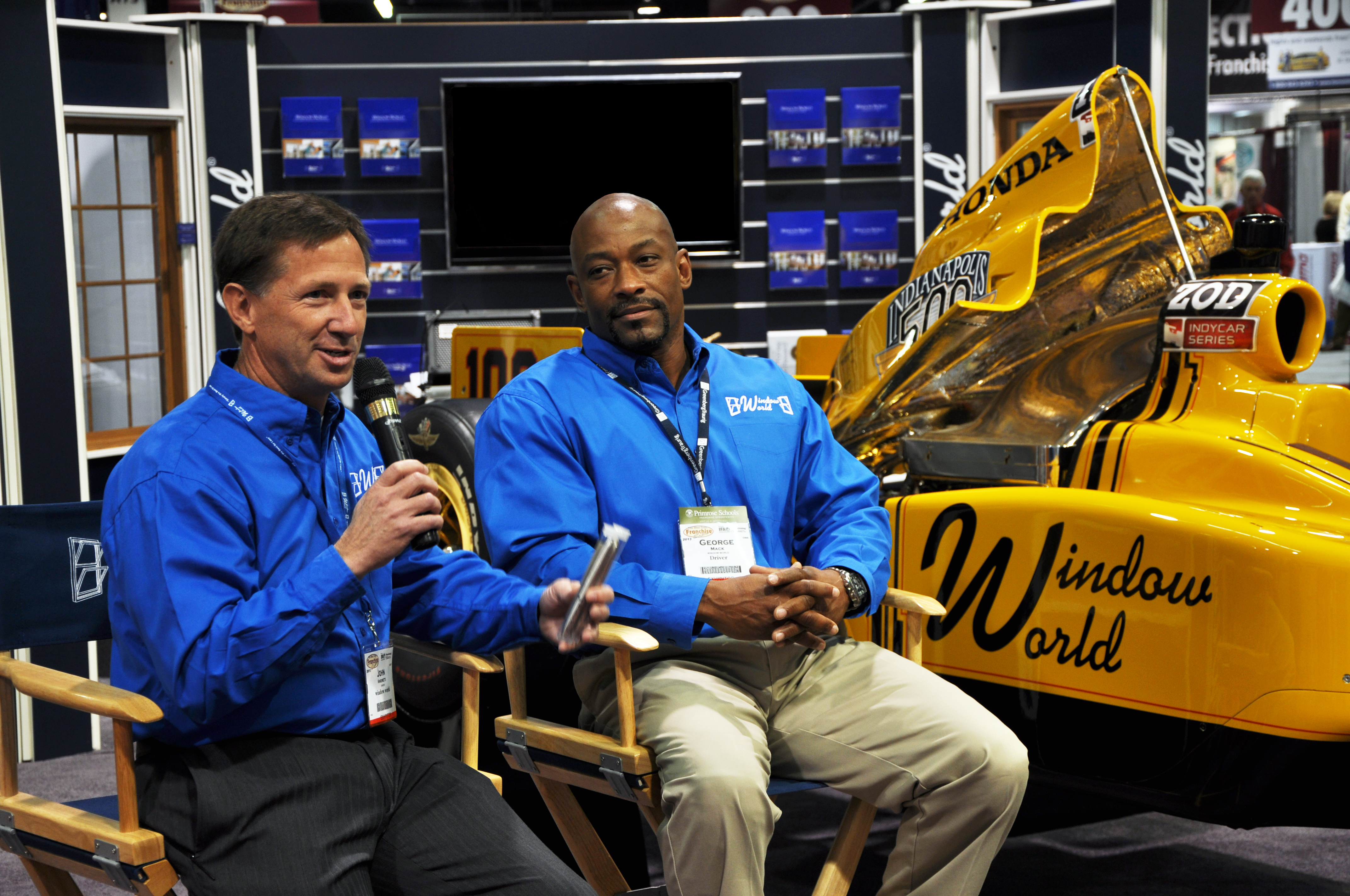 Former Indy 500 Starter George Mack Stinger Signing at West Coast Franchise Expo