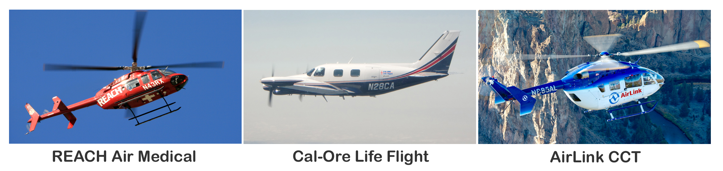 Oregon Medical Transport Team includes REACH, Cal-Ore and AirLink CCT.