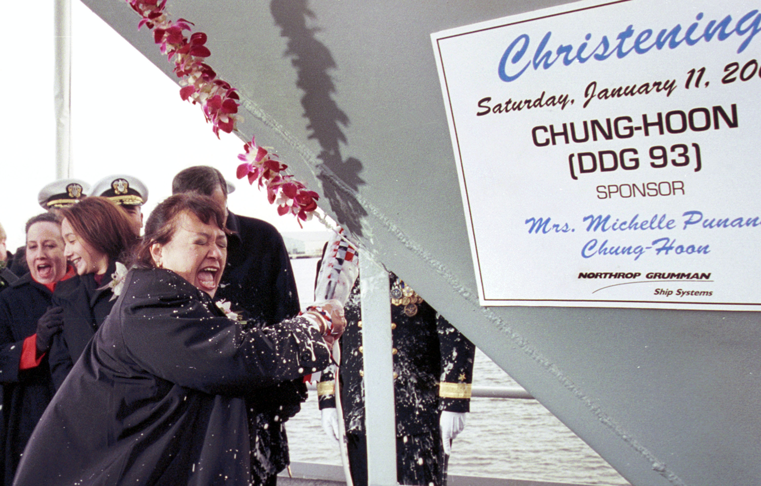Christening of Aegis guided missile destroyer Chung-Hoon (DDG 93)