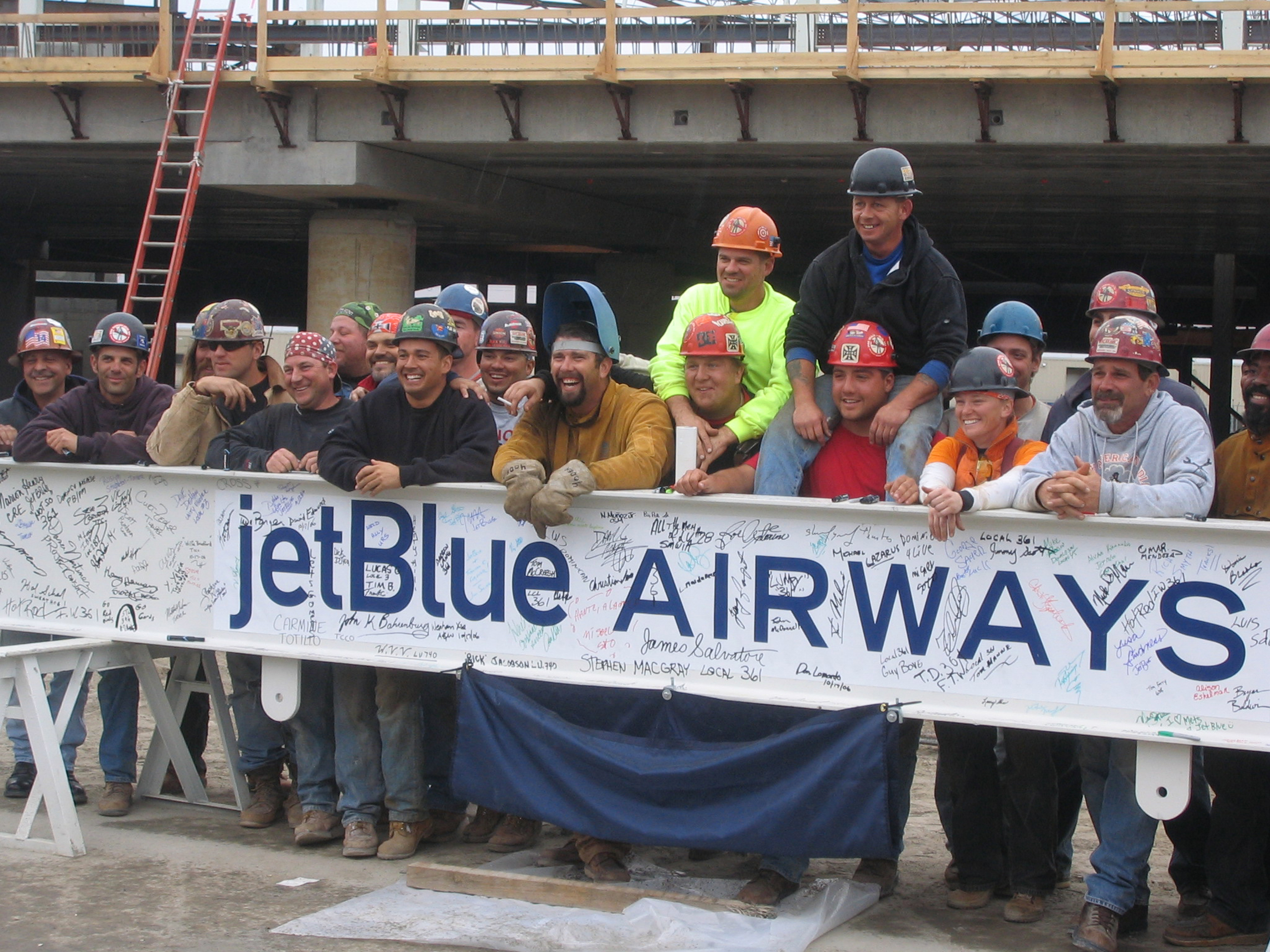 JetBlue Airways JFK Terminal 5 Construction project - "Topping Out" Celebration