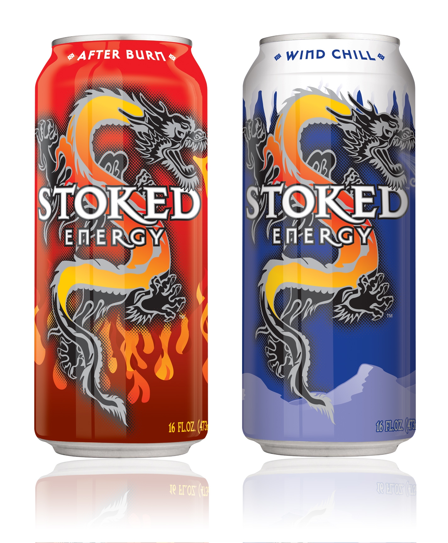STOKED Energy Drinks - Wind Chill and After Burn