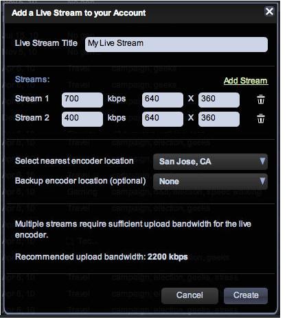 Live Streaming Interface