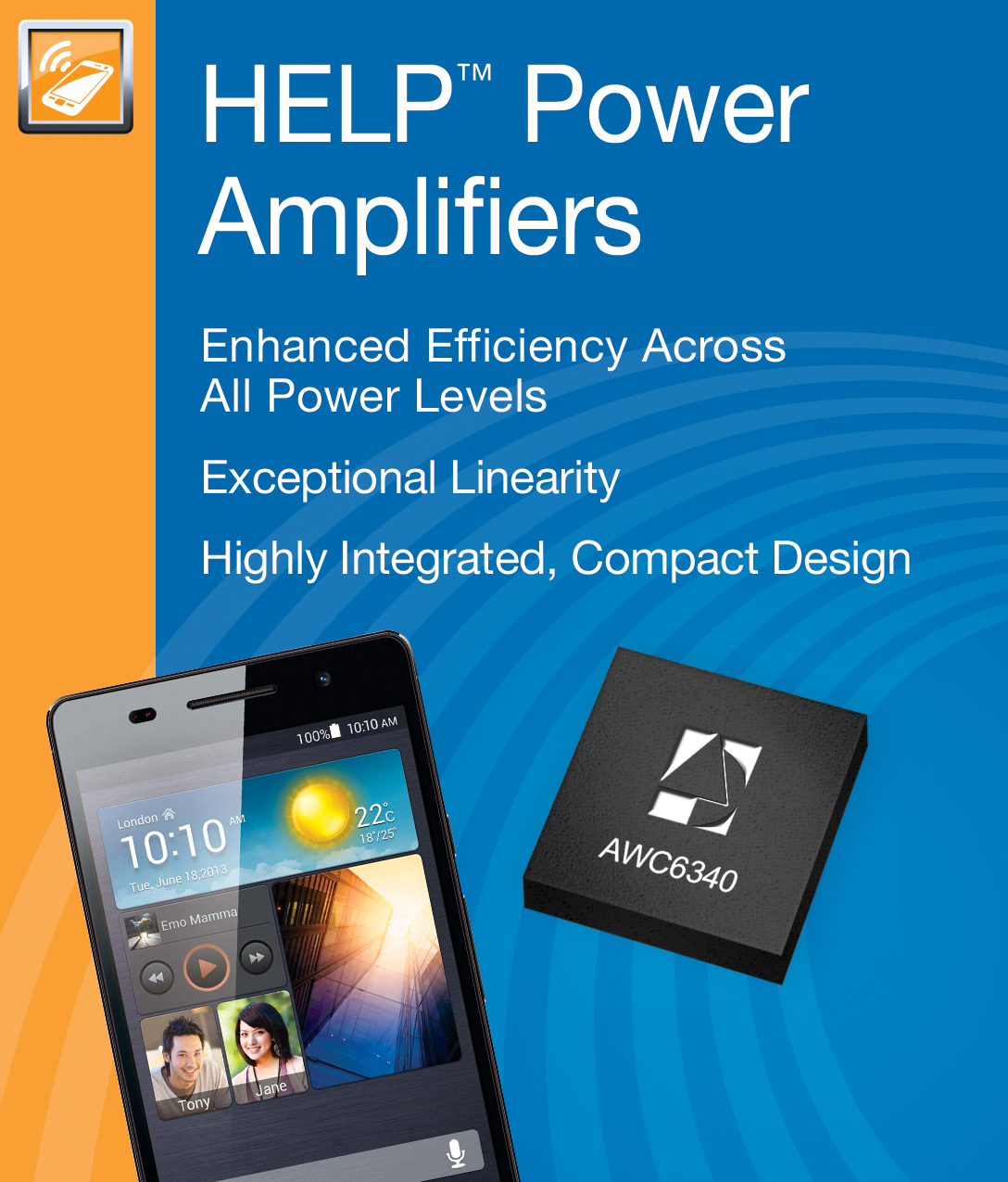 ANADIGICS HELP(TM) PA Powers Huawei Ascend P6