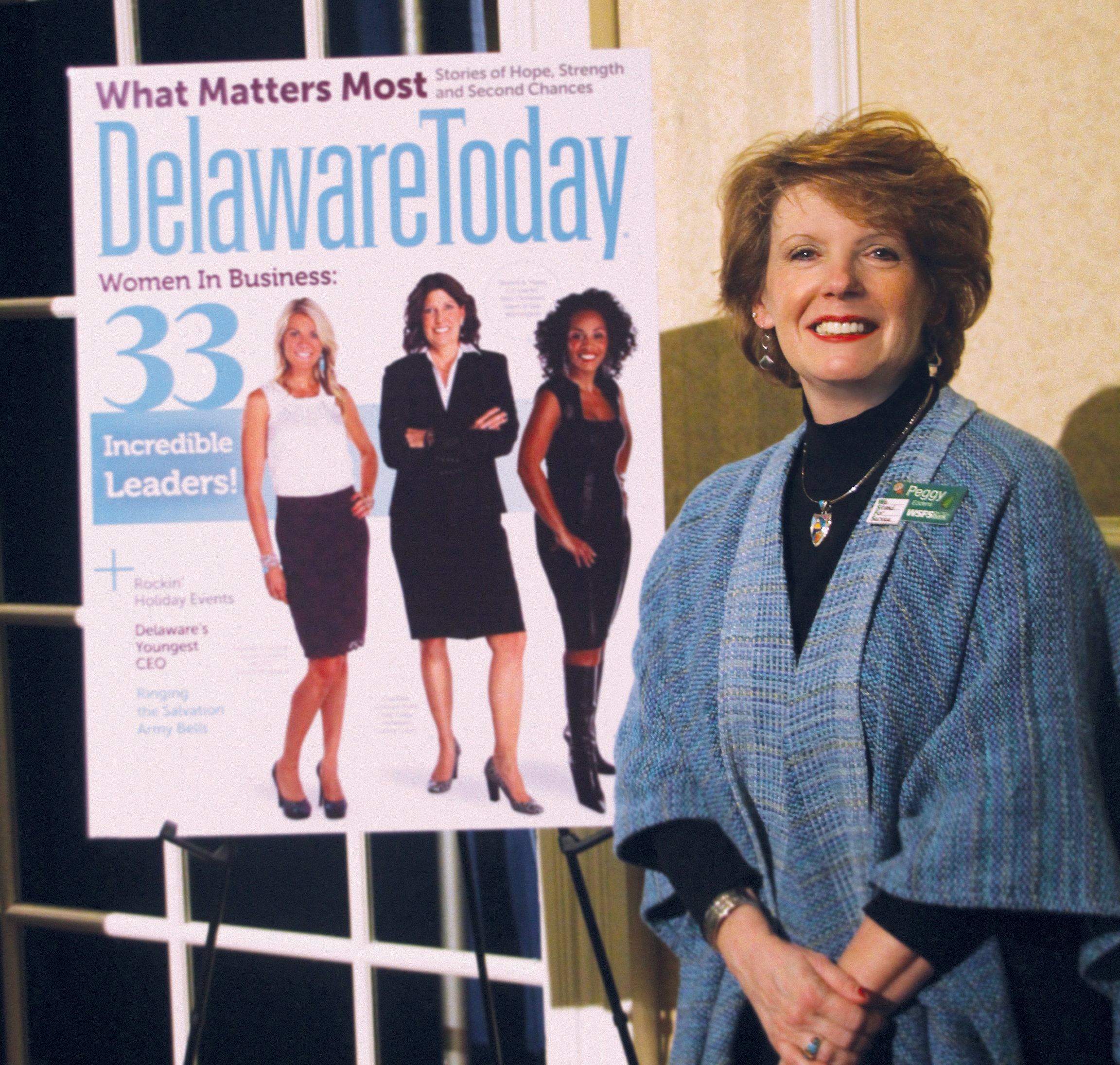 WITH THE "WOMEN IN BUSINESS" AWARD FROM DELAWARE TODAY MAGAZINE