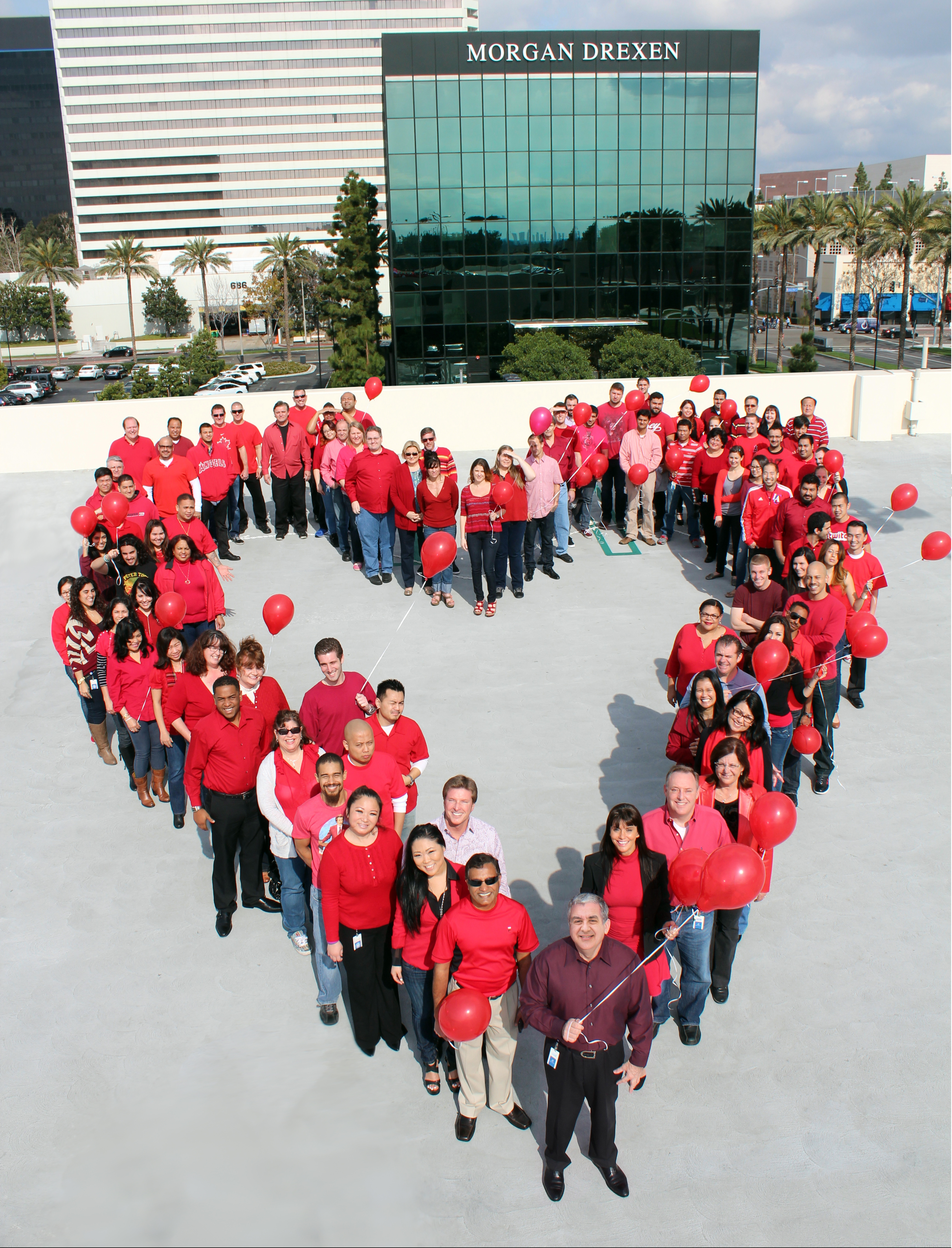 Morgan Drexen Forms Giant Heart 