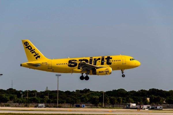 Spirit Airlines Bright New Paint Job