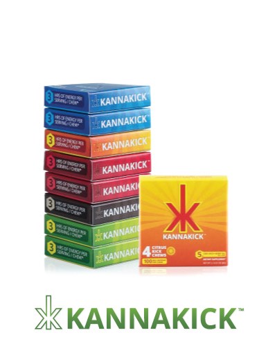KannaKick(TM) hemp cannabidiol (CBD) energy chew squares