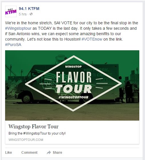 Wingstop Flavor Tour