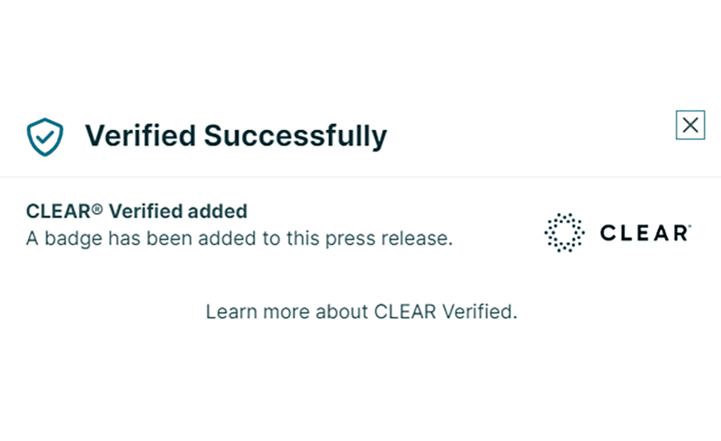 CLEAR® Verified - Verified Successfully