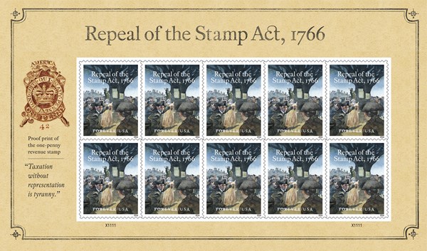 repeal of stamp act sheet